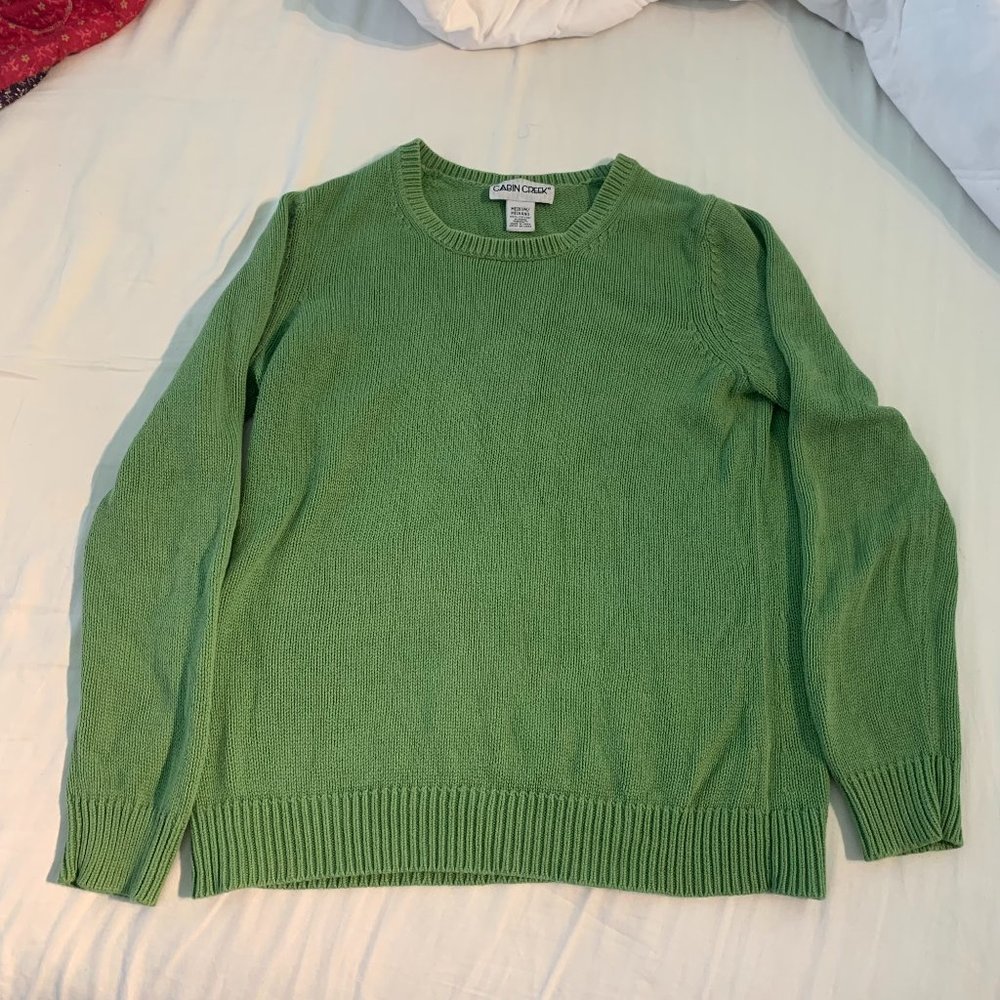 Cotton Knit Pullover Sweater by Cabin Creek